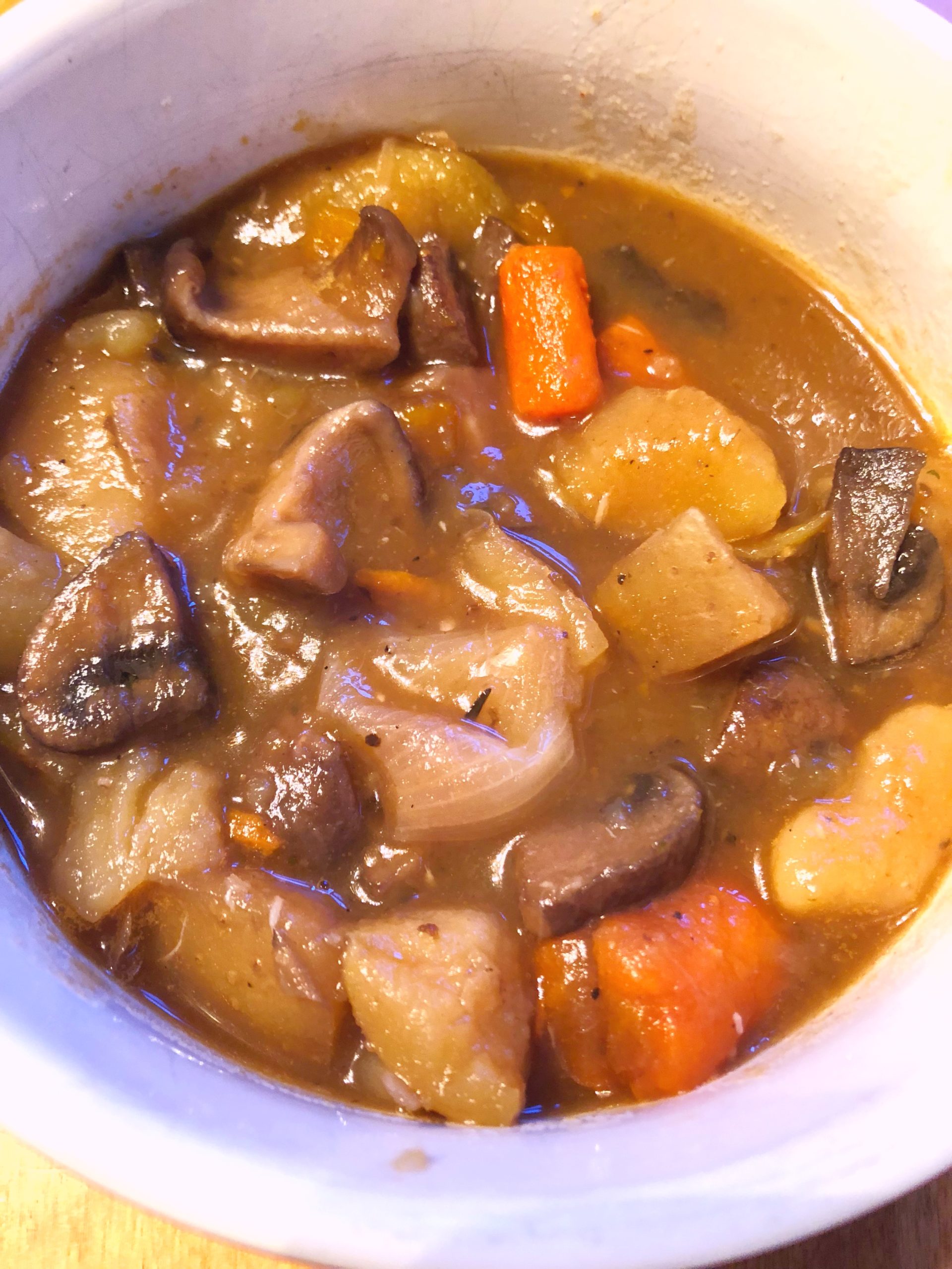 vegan, mushroom stew