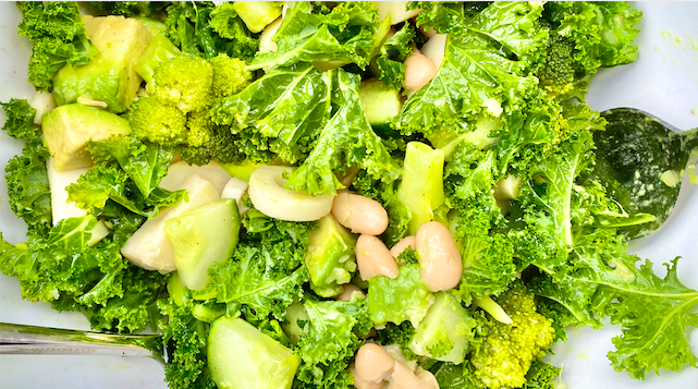 Cucumber, Hearts of Palm, and Broccoli Salad